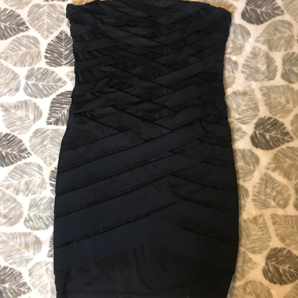 Lovely black strapless bandage dress
